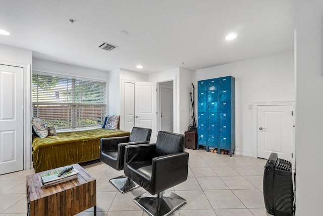 view of tiled living room