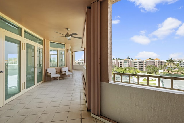 300 SE 5th Ave Unit 5180, Boca Raton, FL 33432 - balcony with french doors and a ceiling fan