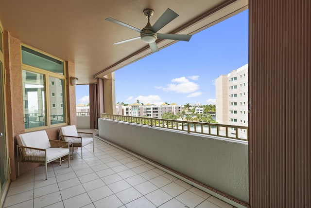 300 SE 5th Ave Unit 5180, Boca Raton, FL 33432 - balcony featuring a ceiling fan