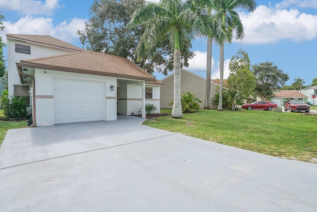 view of front of house with a front yard