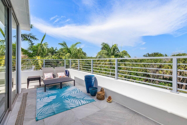 balcony with an outdoor hangout area