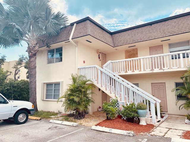 exterior space with a balcony