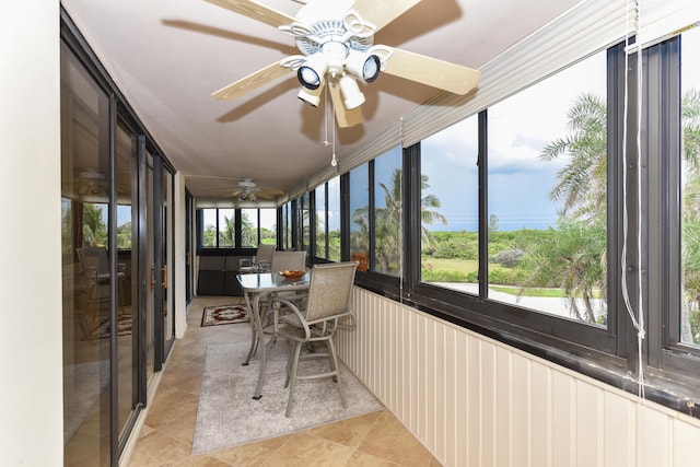 view of sunroom / solarium