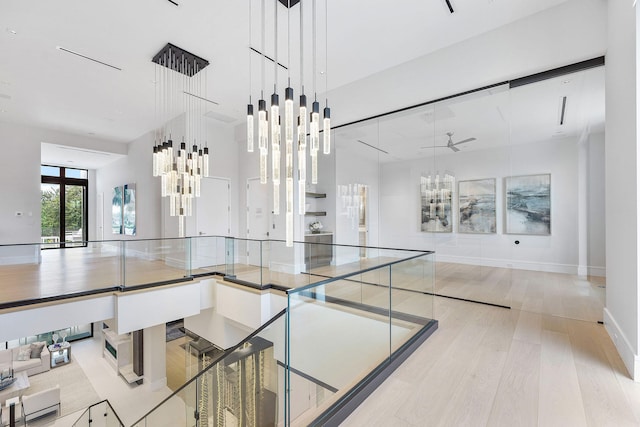 dining area with light wood-type flooring