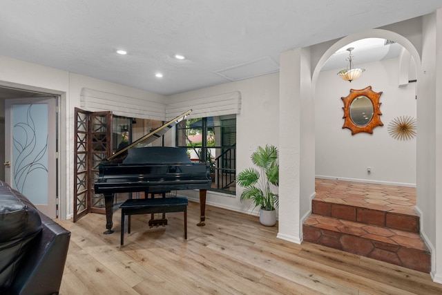 misc room featuring light hardwood / wood-style flooring