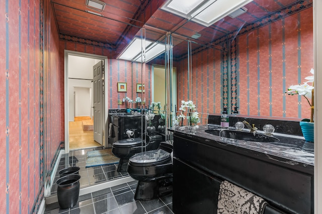 misc room featuring dark hardwood / wood-style flooring and sink