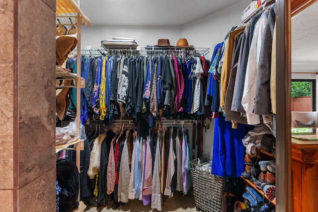 view of walk in closet