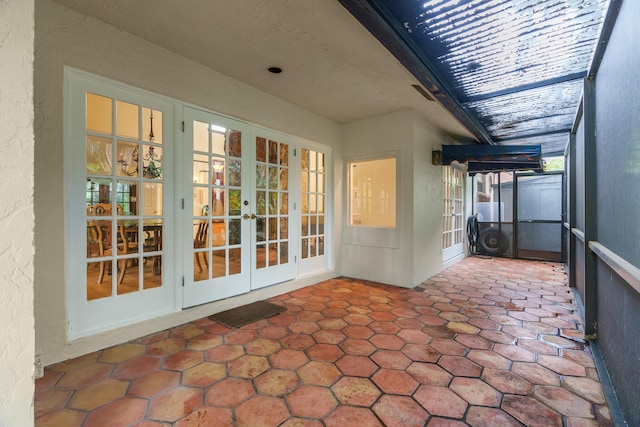 view of patio / terrace featuring french doors