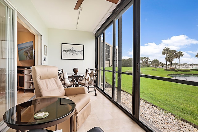 view of sunroom