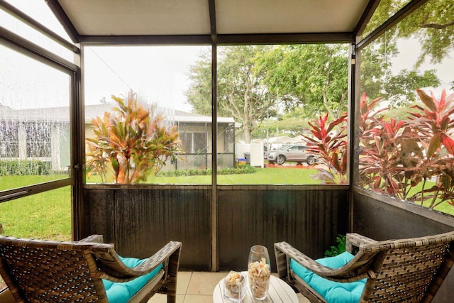 view of sunroom