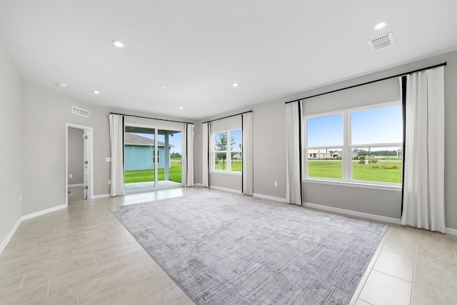 view of tiled spare room