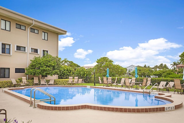 view of pool with a patio area