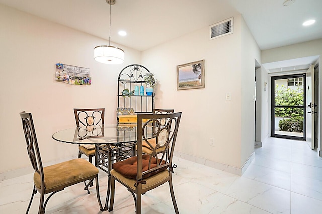 view of dining space