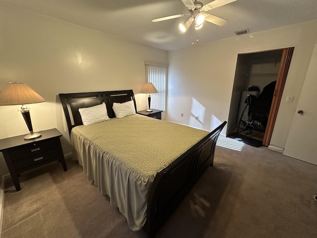 4634 Pine Grove Dr, Delray Beach, FL 33445 - bedroom with visible vents, ceiling fan, and carpet