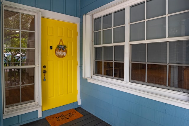 view of doorway to property