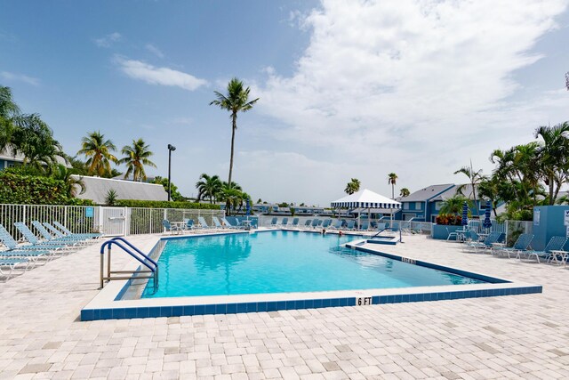 view of pool with a patio area