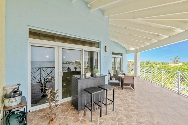 view of patio with french doors