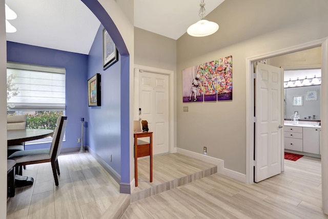 interior space featuring light hardwood / wood-style floors