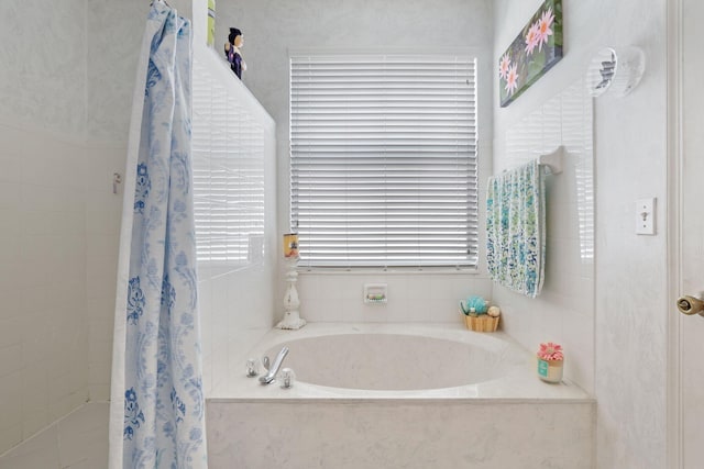 bathroom with a bathing tub