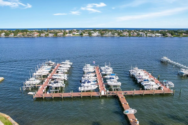 exterior space featuring a boat dock