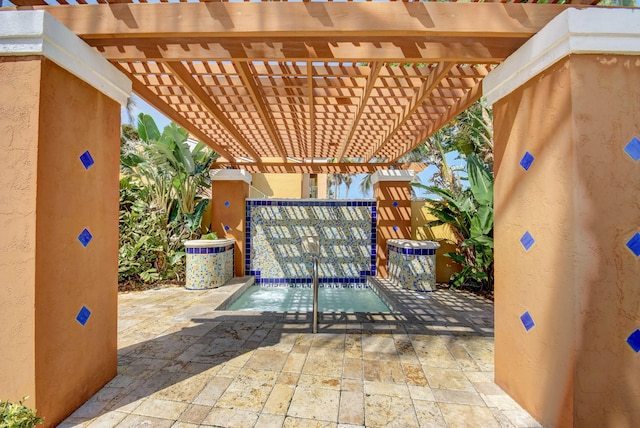 view of patio with a pergola