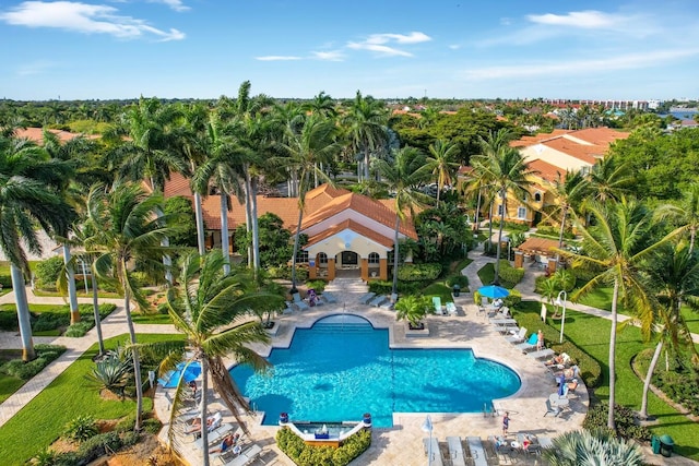 view of pool with a patio area