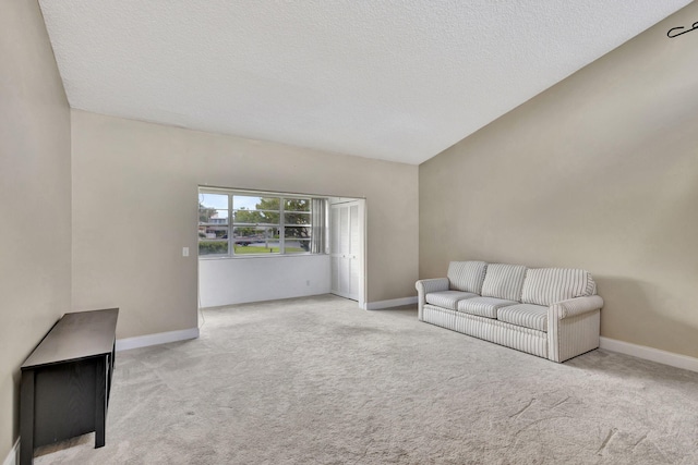 living room featuring light colored carpet