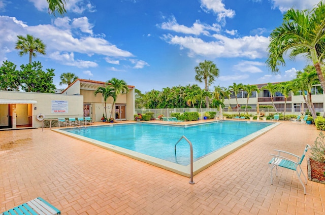 view of pool with a patio