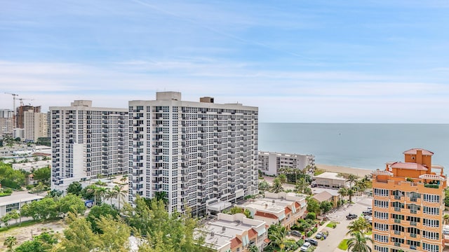 view of property with a water view