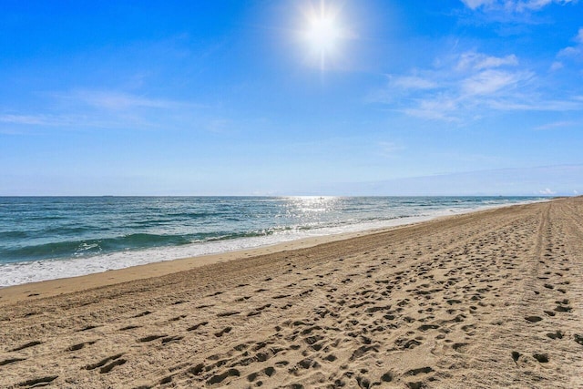 water view featuring a beach view