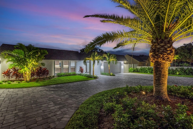 view of front of house featuring a garage