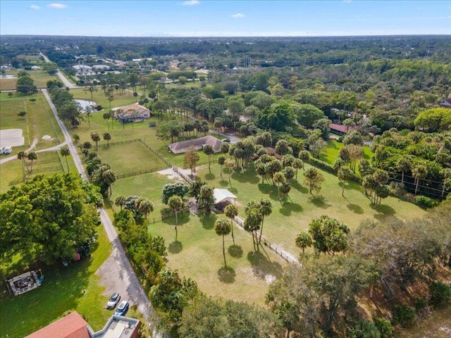 aerial view featuring a rural view