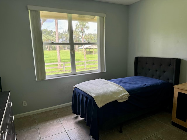 view of tiled bedroom