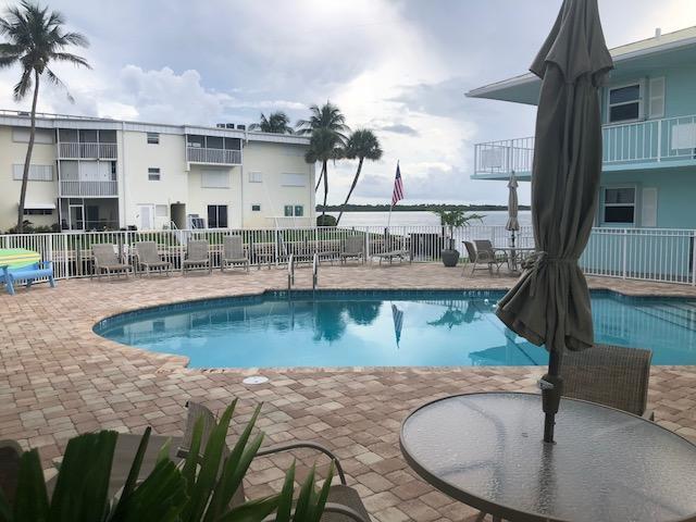 pool featuring a patio area and fence