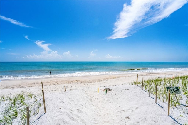 water view with a beach view