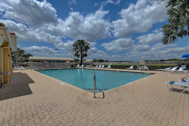 view of pool with a patio