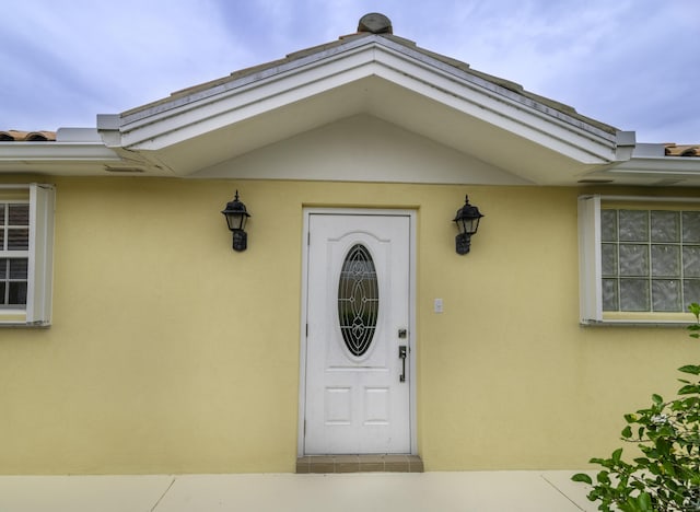 view of doorway to property