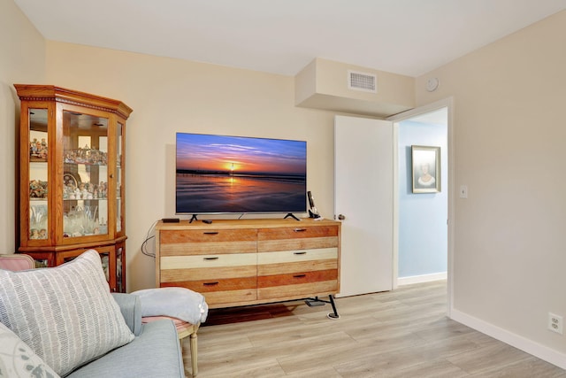 living room featuring hardwood / wood-style flooring