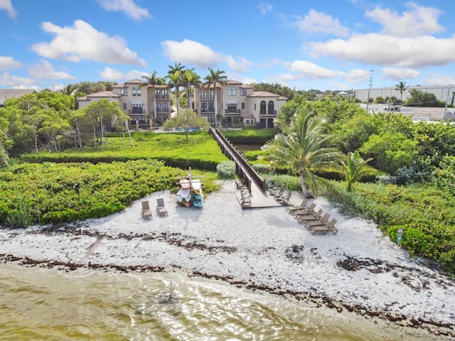 view of property's community with a water view