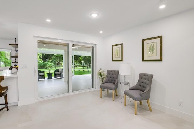 living area with a wealth of natural light