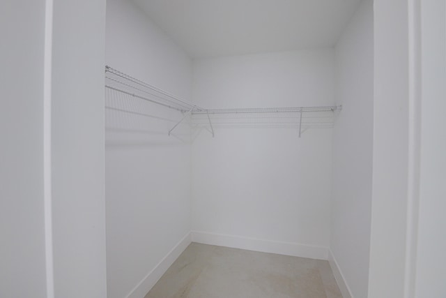 view of walk in closet