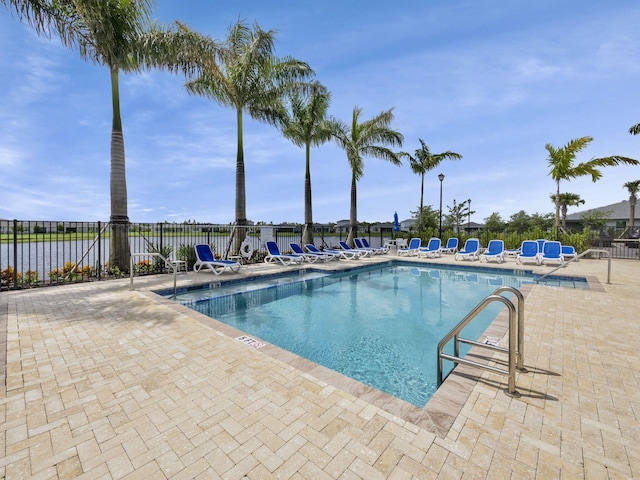 view of pool with a patio area