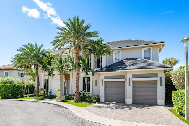 view of front of home featuring a garage