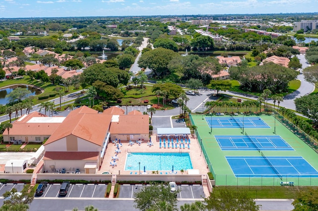 birds eye view of property