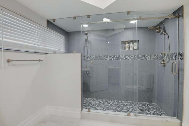 5279 Fountains Dr S Unit 602, Lake Worth, FL 33467 - bathroom with a shower stall and baseboards