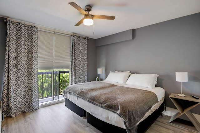 5279 Fountains Dr S Unit 602, Lake Worth, FL 33467 - bedroom featuring wood finished floors and ceiling fan