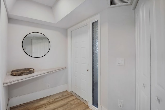 5279 Fountains Dr S Unit 602, Lake Worth, FL 33467 - hall with light wood-type flooring, baseboards, and visible vents