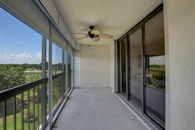 5279 Fountains Dr S Unit 602, Lake Worth, FL 33467 - balcony with a ceiling fan