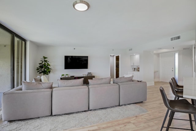 5279 Fountains Dr S Unit 602, Lake Worth, FL 33467 - living area featuring light wood-style flooring, visible vents, and baseboards