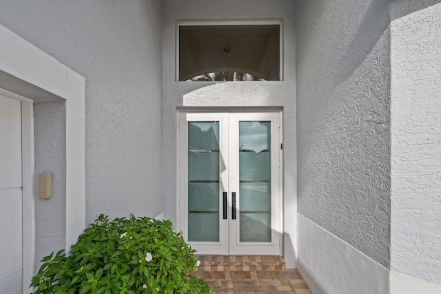 entrance to property with french doors